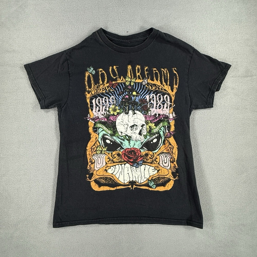 Social Collision Electrifying Day Trip Festival Poster T-Shirt Mens Medium Black